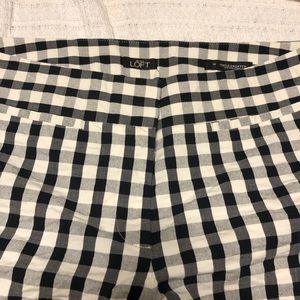 NWOT: Loft Marissa Cropped Gingham Pant Size 14